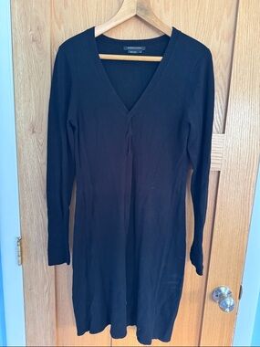 BCBG Black Knit V-Neck Dress